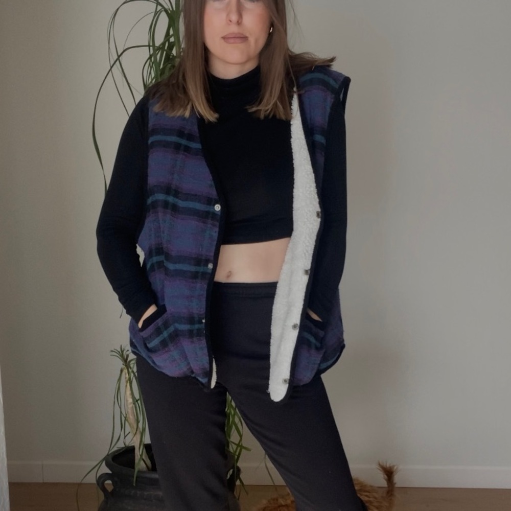 Vintage Santana Fleeced Vest •